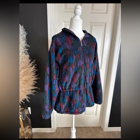 Vintage 1990s Patagonia Leaf Multicolor Zip Synchilla Fleece 
USA size 14/Large - Picture 3 of 12